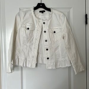 Ann Taylor white denim jacket